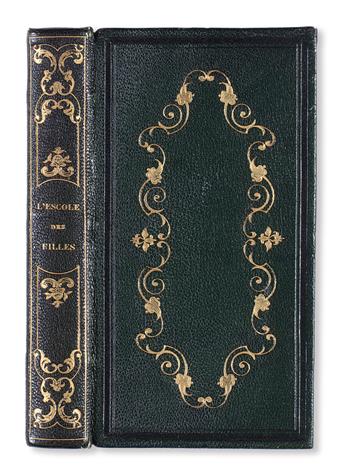 EROTICA.  [Millot, Michel; and LAnge, Jean, attributed to.] LEscole des Filles.  1676.  Bound with 2 related contemporary works.